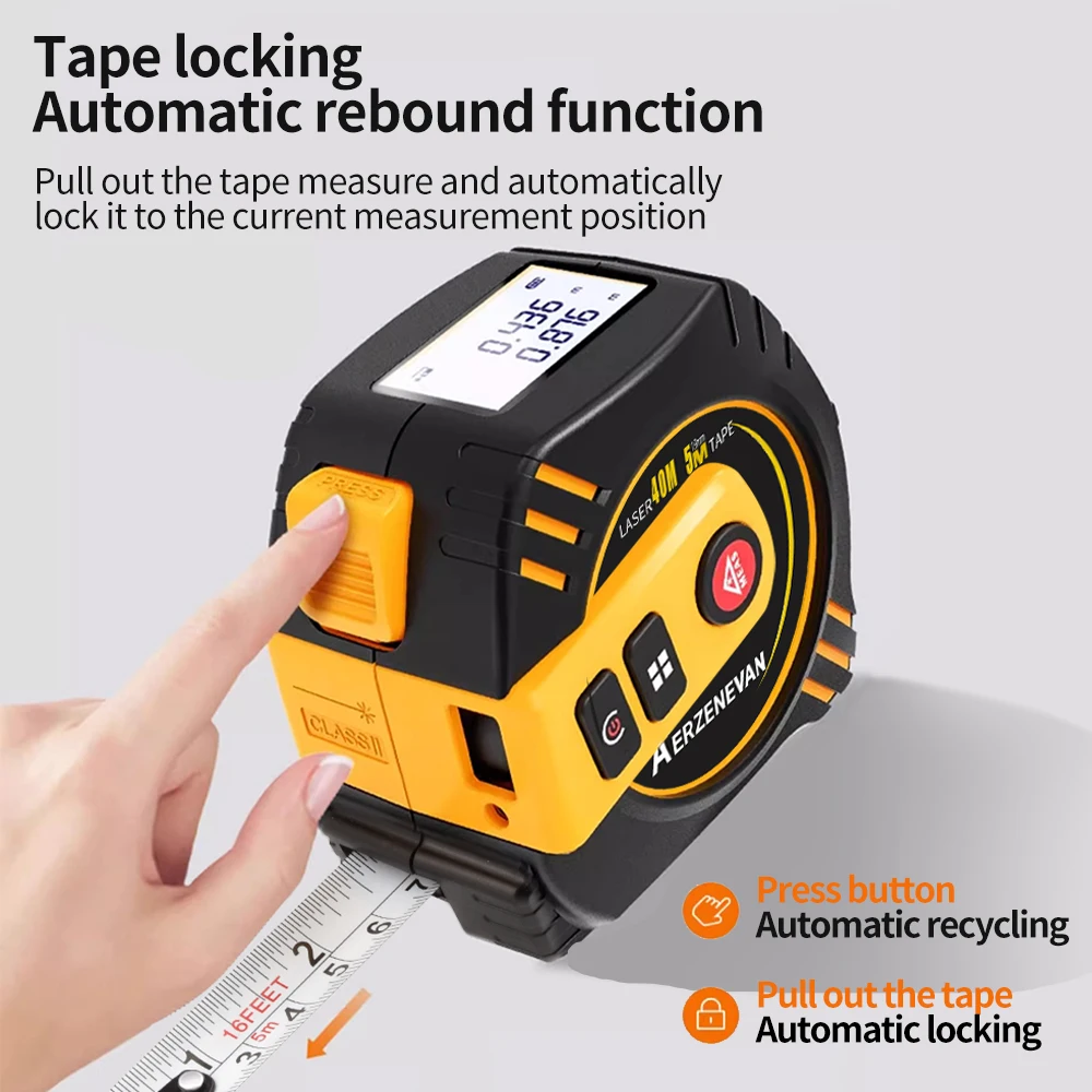 Industrial Laser Sensor - Лазерная рулетка 80 м, измерительный инструмент,