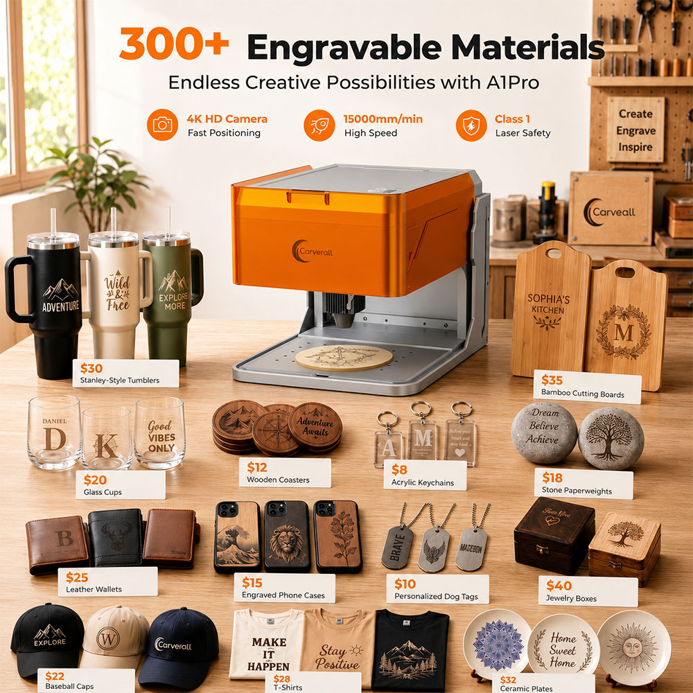 Лазерный гравер Carverall A1PR – обзор и цена Industrial Laser Engraver For Metal